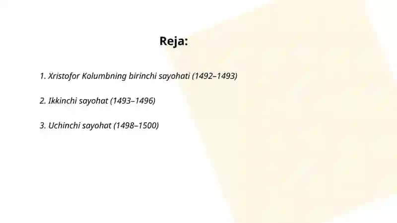 Xristofor Kolumbning geografik sayohati 2