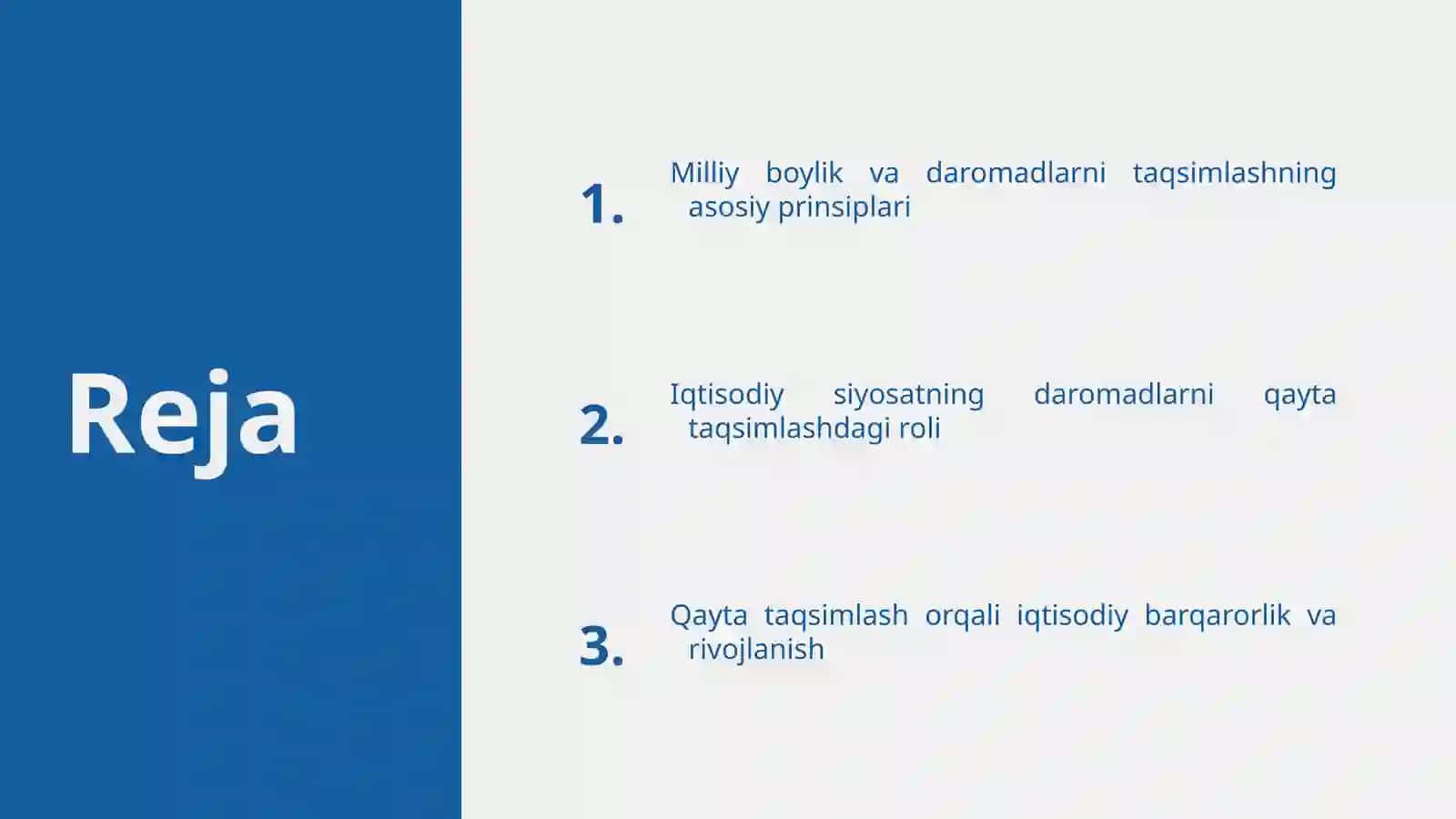 Milliy boylik va daromadlarni taqsimlash 2