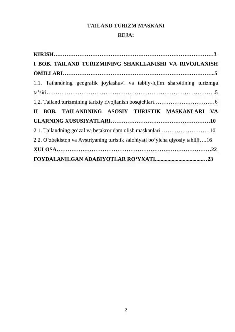 TAILAND TURIZM MASKANI 2