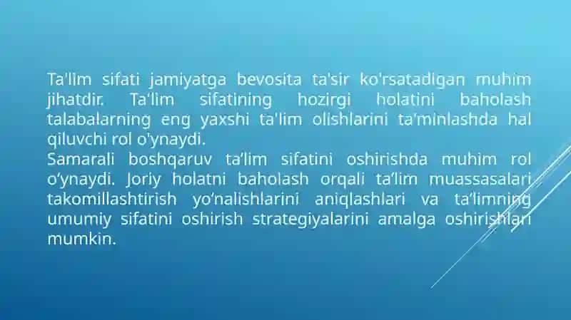 Ta'limning sifati 2