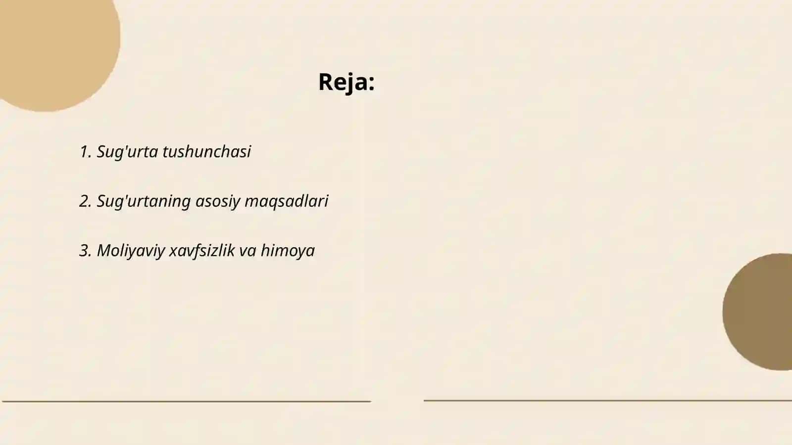 Sug'urta fanining maqsadi 2