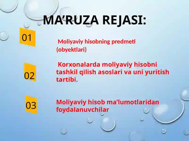 Moliyaviy Hisob fanining Predmeti va Metodi 2