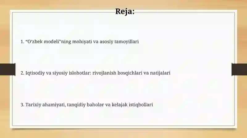 Oʻzbek modeli va uning tarixiy ahamiyati 2