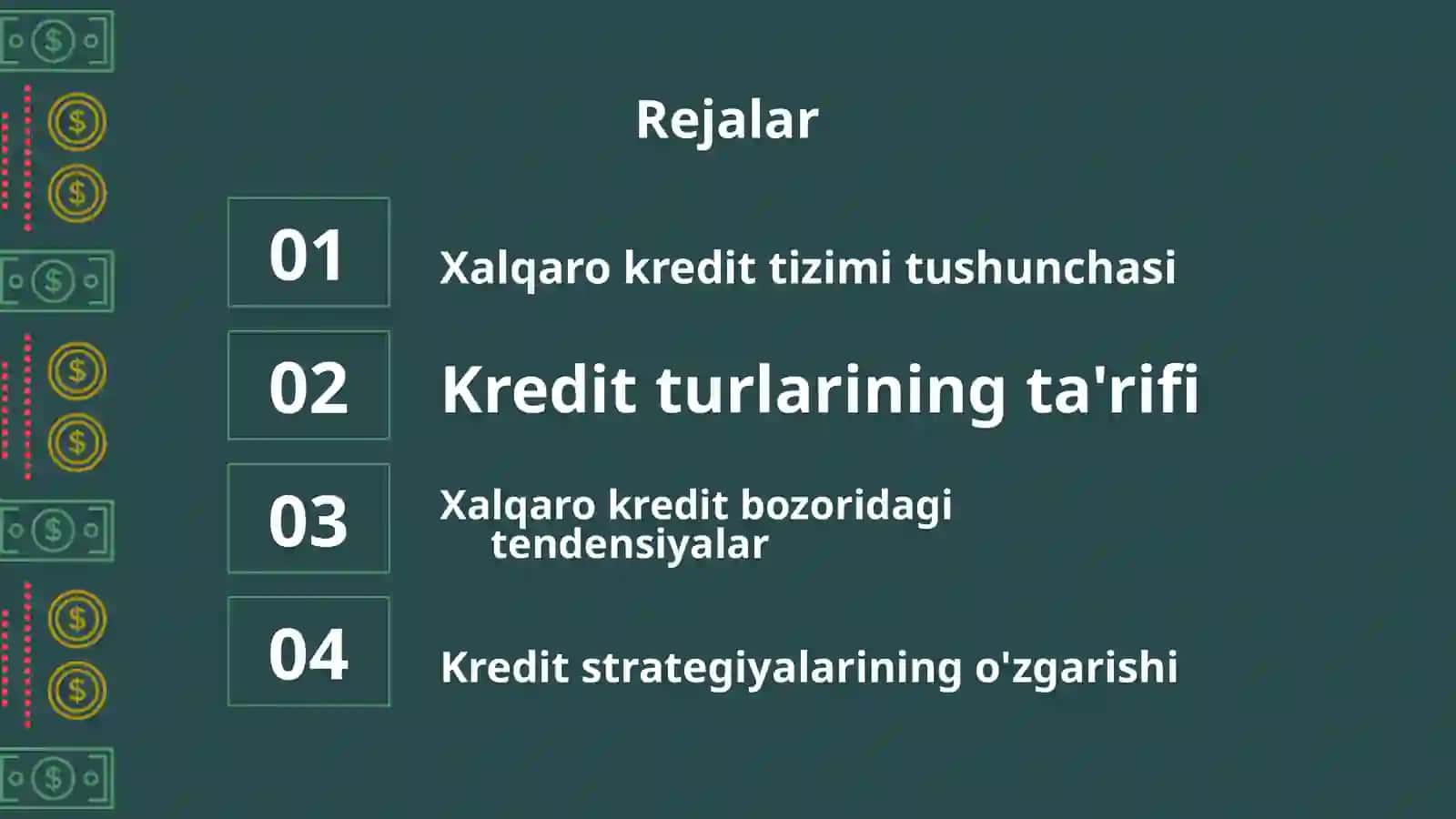 Xalqaro kretid tizmi va uning asosiy turlari 2