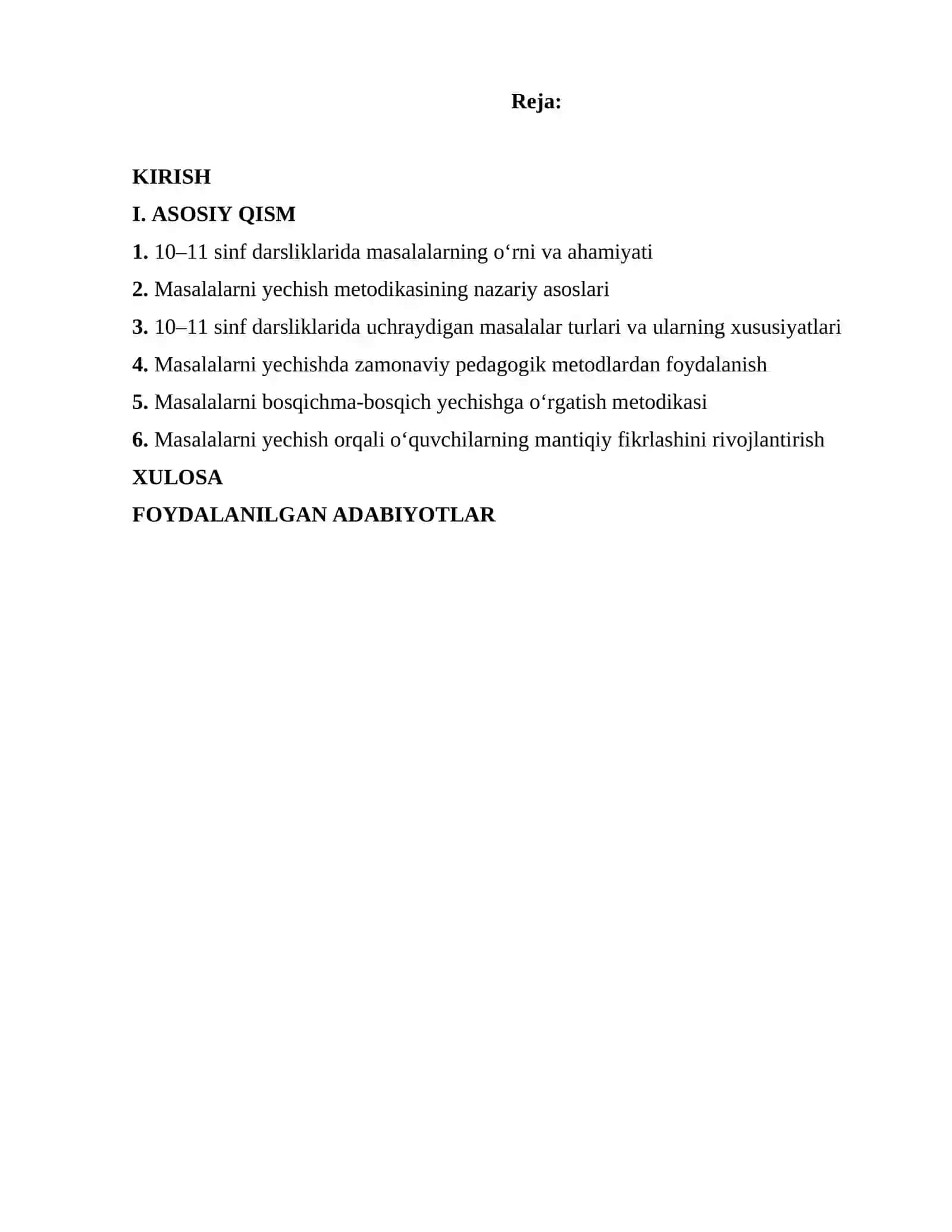 10-11 sinf darsliklaridagi masalalarni yechish metodikasi 2