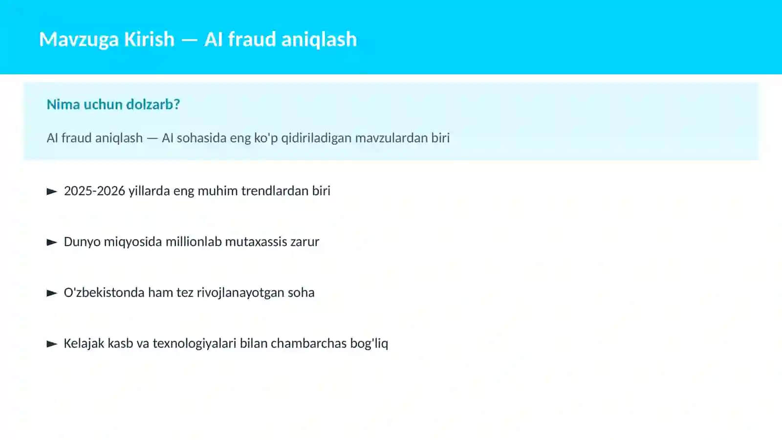 AI fraud aniqlash 2