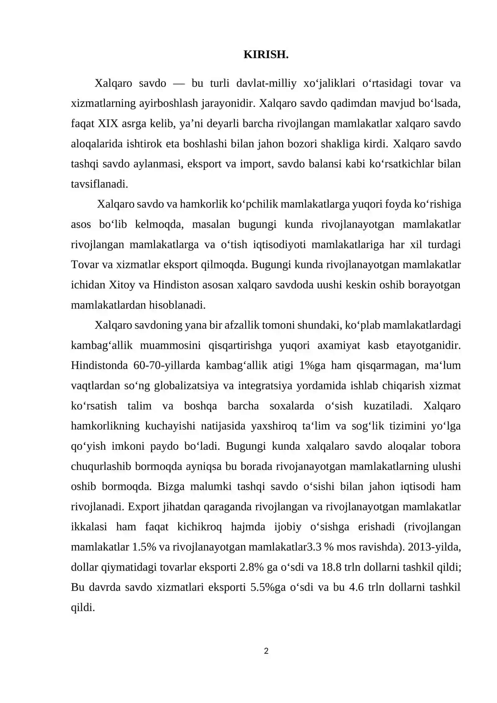XALQARO SAVDO NAZARIYALARI 2