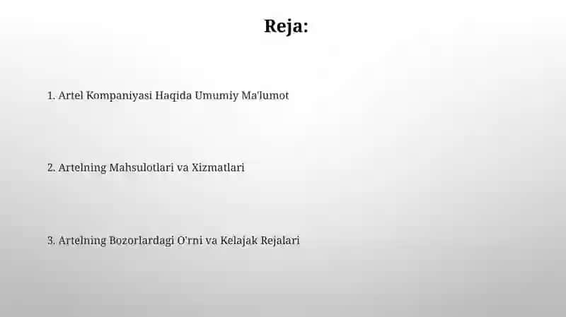 Artel Kompaniyasi 2