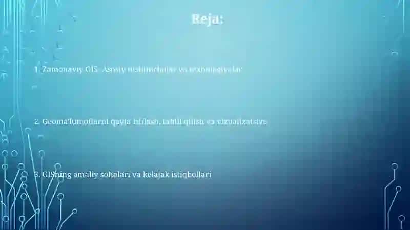 Zamonaviy GIS 2