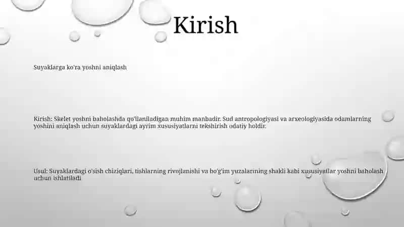 Suyaklarga Qarab Yoshni Aniqlash 2