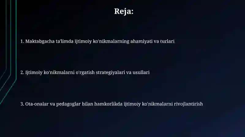 Ijtimoiy ko'nikmalarni o'rgatish 2