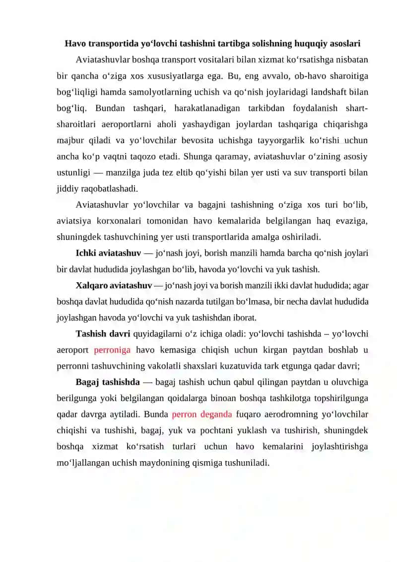 Turistlarga havo transportida xizmat ko‘rsatish 2