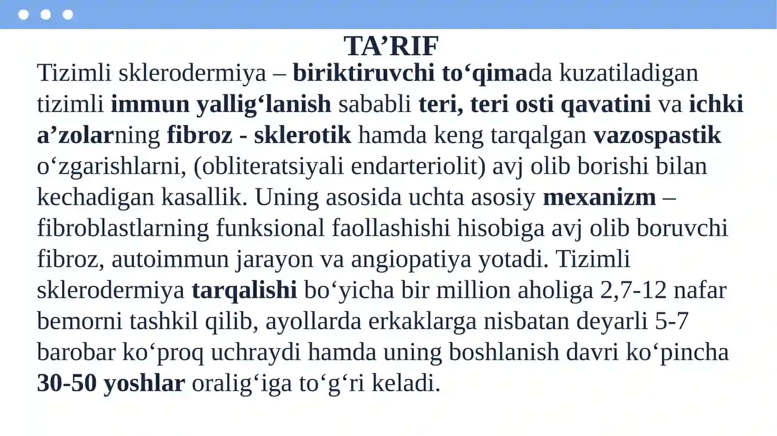 Tizimlisklerodermiya 2