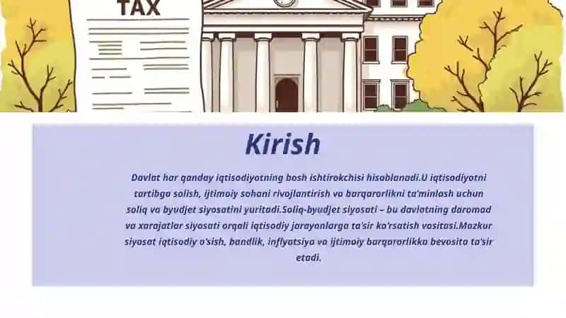 Davlatning soliq byudjet siyosati 2