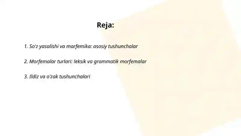 So'z yasalishi va marfemika 2