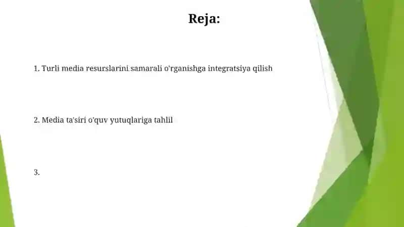 Geografiya darslarida media resurslari 2