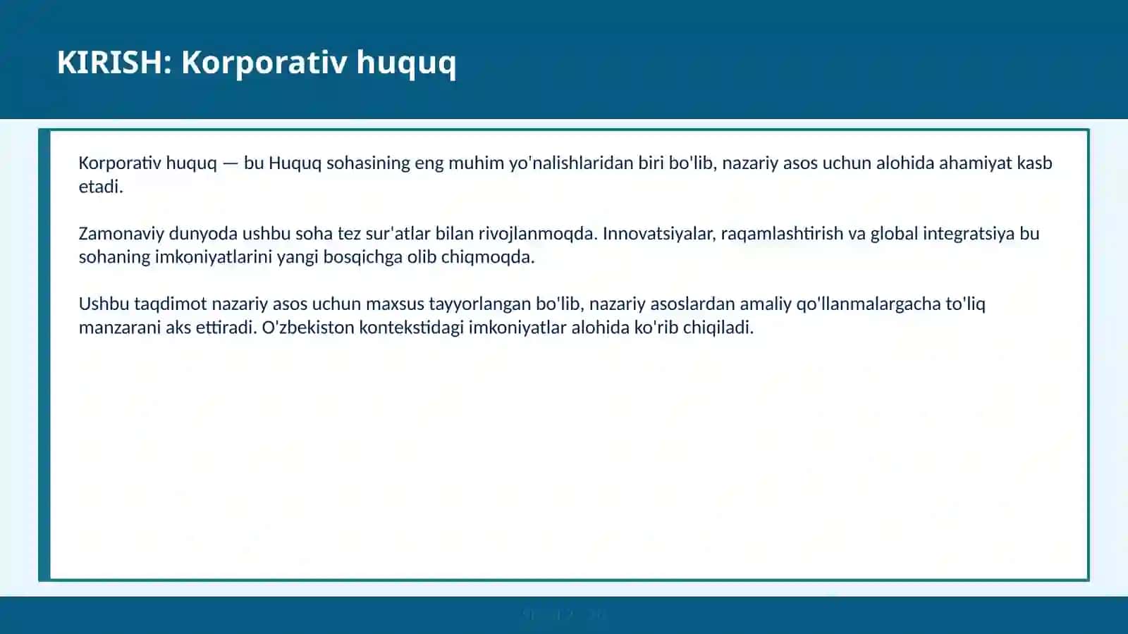 Korporativ huquq 2