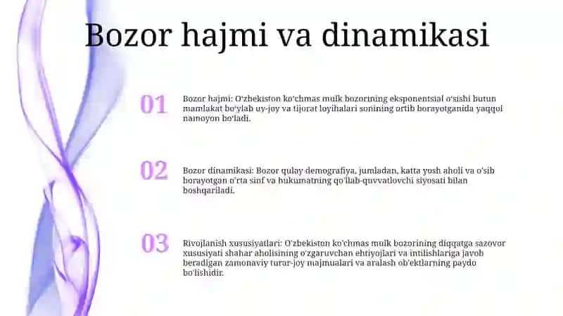 Oʻzbekistonda KoʻChmas Mulk Bozorlarining Rivojlanish Xususiyatlari 2