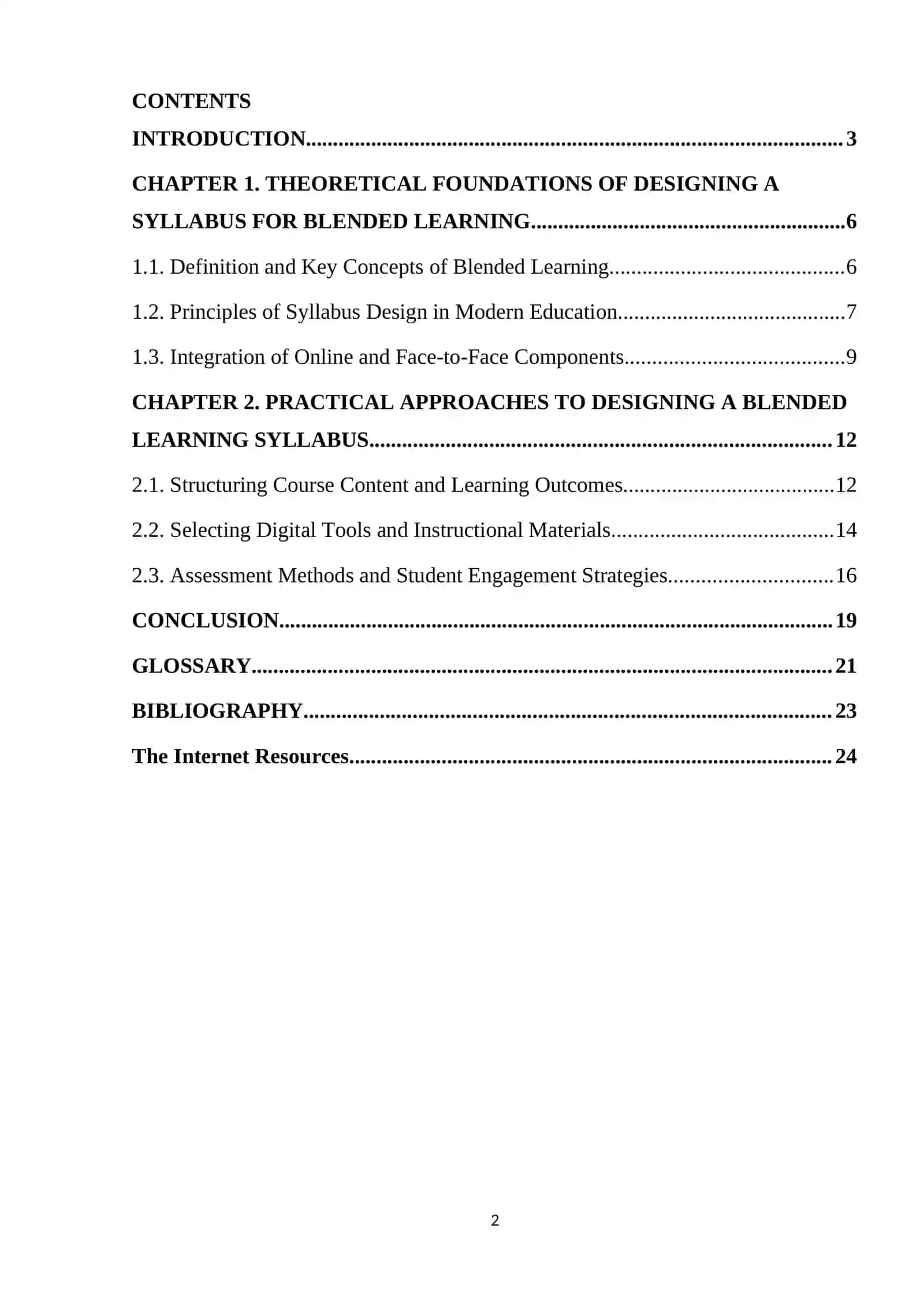 THEORETICAL FOUNDATIONS OF DESIGNING A SYLLABUS FOR BLENDED LEARNING 2