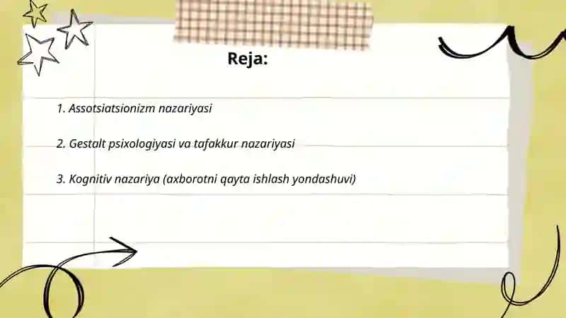 Tafakkur borasidagi psixologik nazaryalar 2