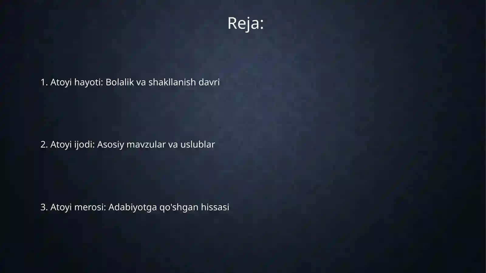 Atoyining hayoti va ijodi 2