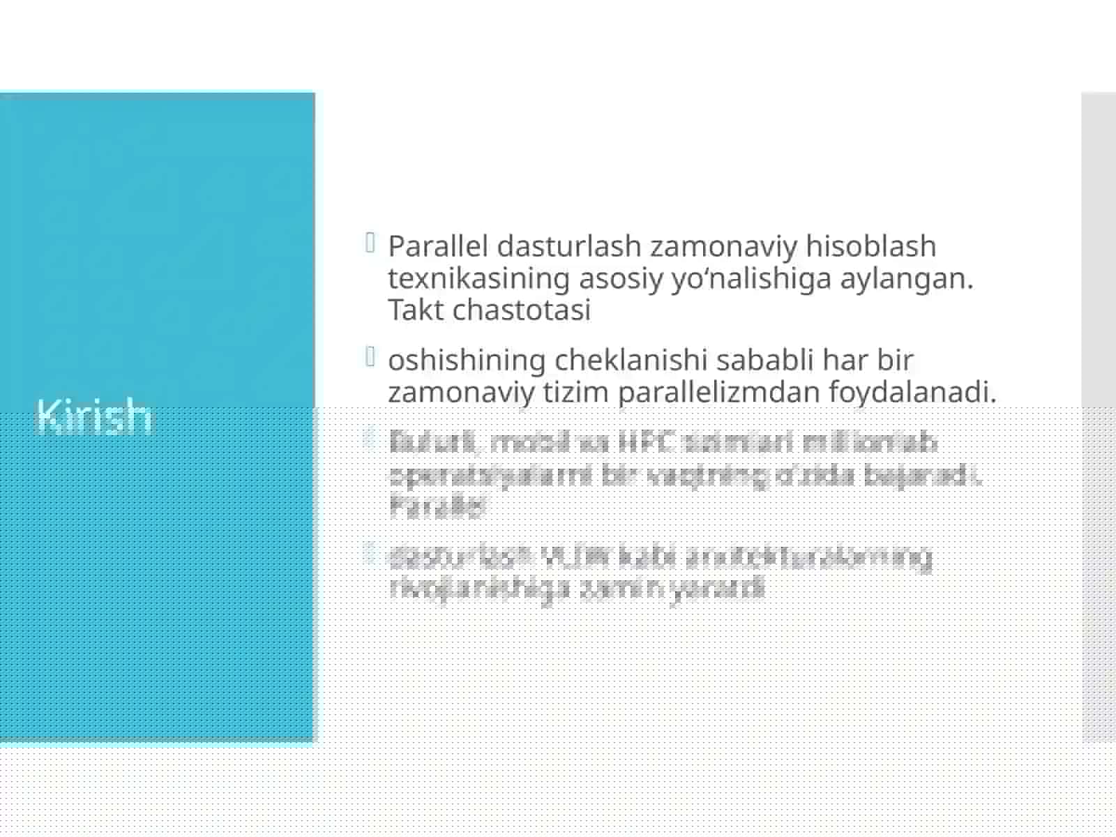 Parallel dasturlashdan VLIW arxitekturasi 2