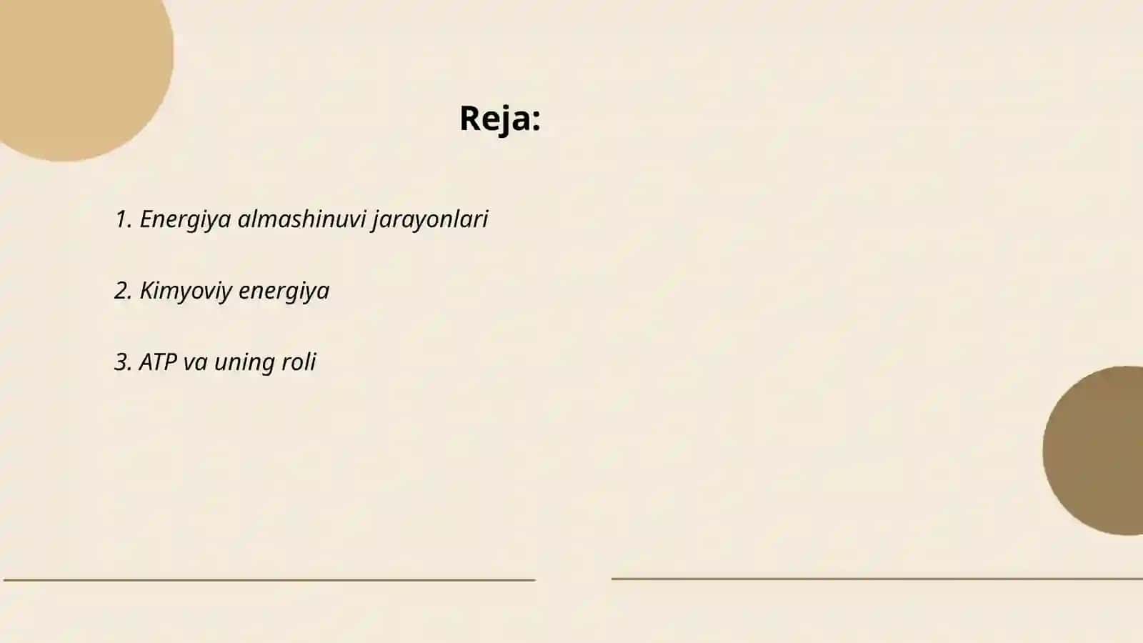 Bioenergetikaning asosiy tushunchalari 2