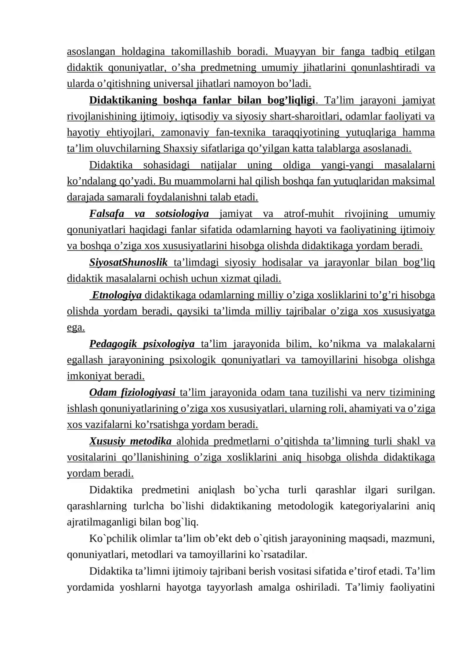 Didaktika TA’LIM NAZARIYASI SIFATIDA 2
