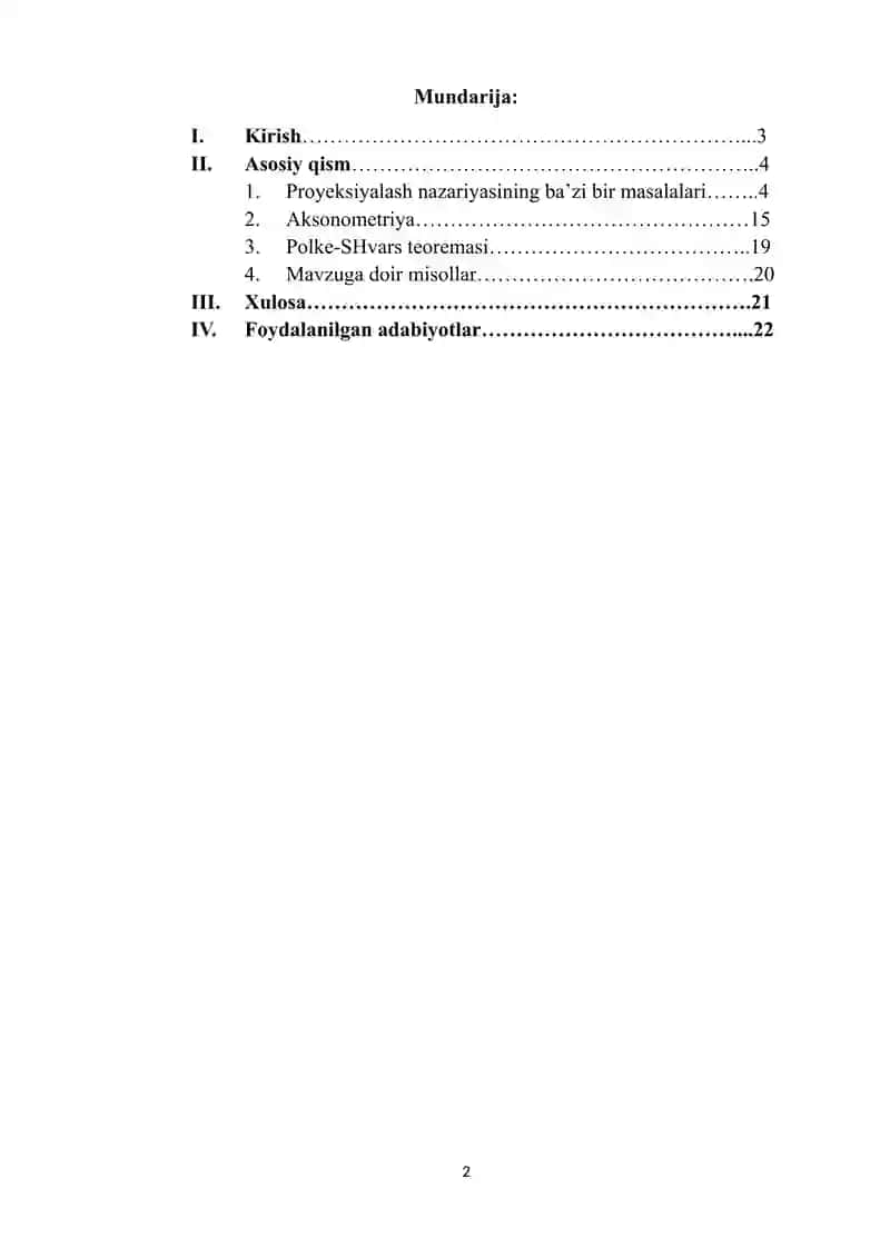 Proyeksiyalash nazariyasi, Aksonometriya. 2