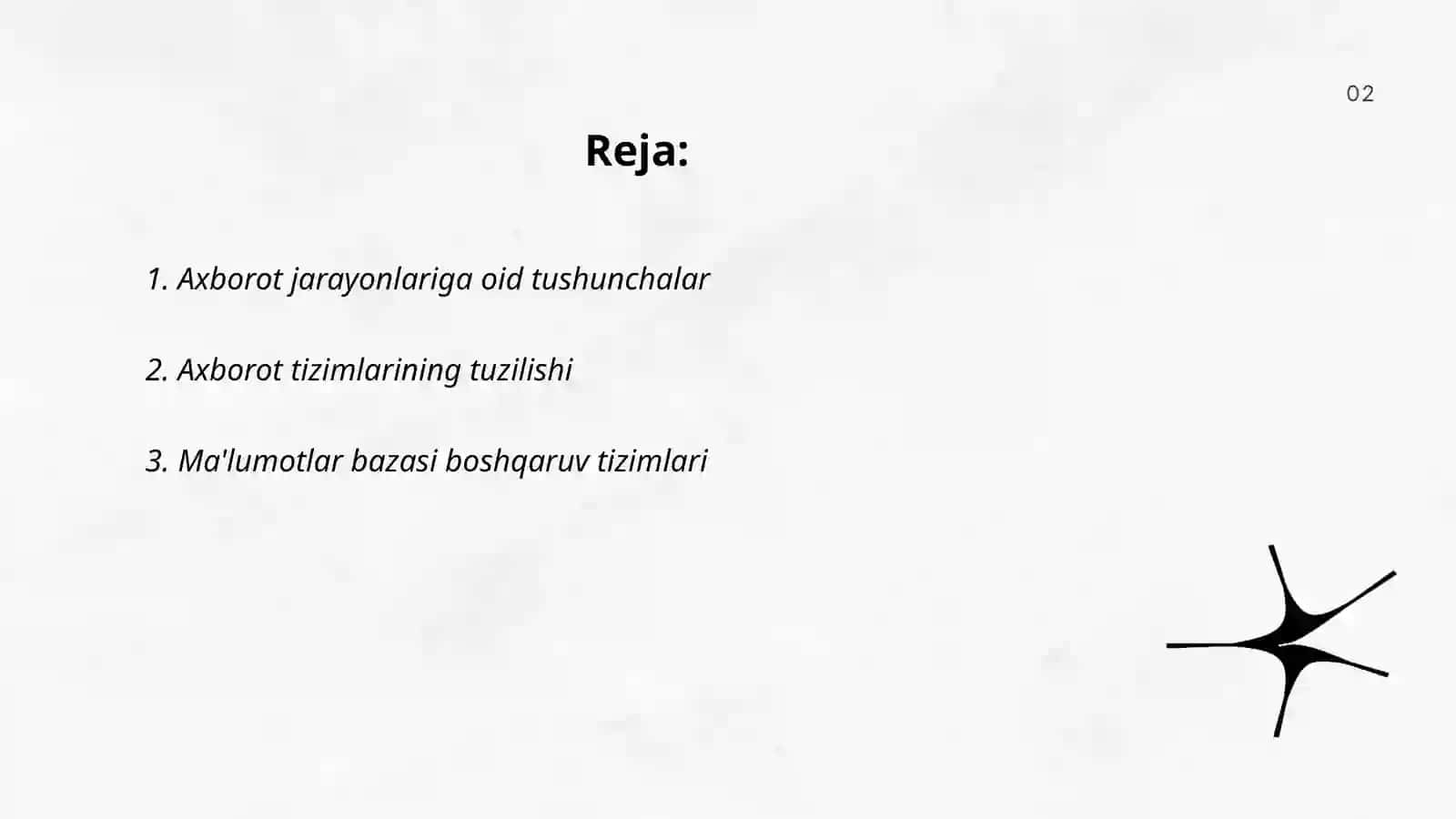Axborot jarayonlarining sistemaviy ta’minoti 2