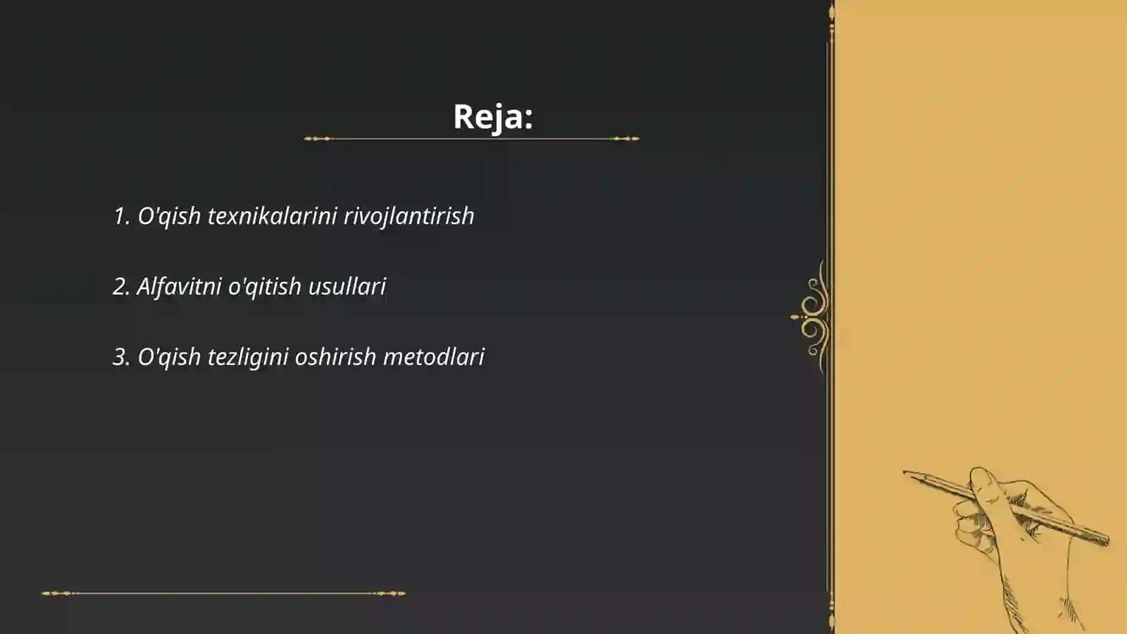 Toʻgʻri oʻqishga oʻrgatish usullari 2