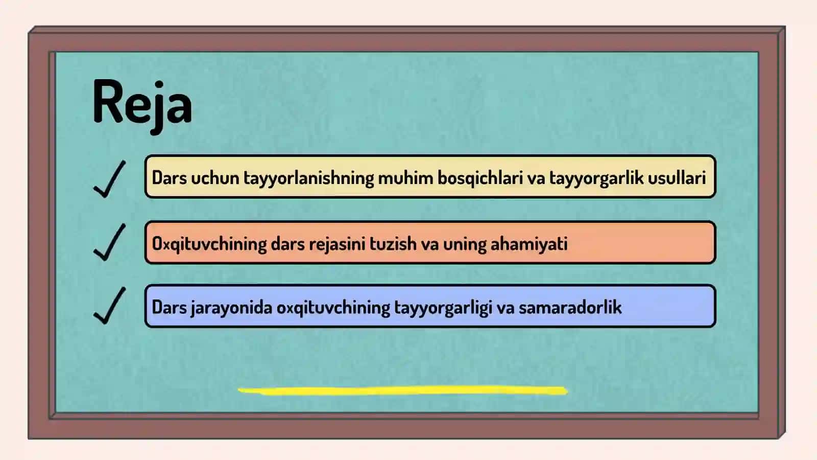 O‘qituvchining darsga tayyorlanishi 2