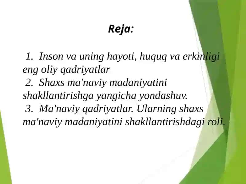 Insonuning huquq va erkinliklari – oliy qadriyat 2