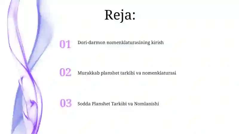 Oddiy va murakkab tabletkalar nomenklaturasi va tarkibi 2