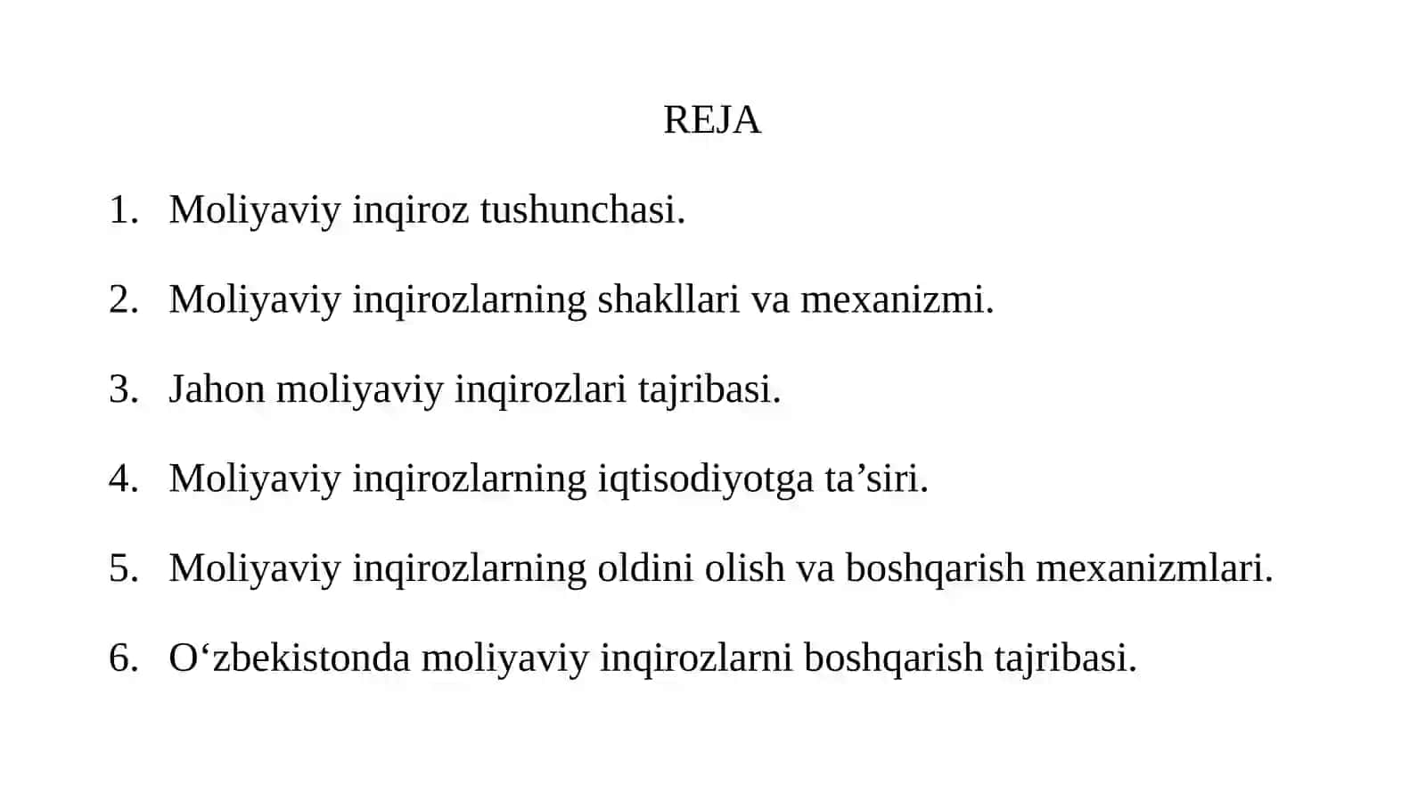 Moliyaviy inqiroz 2