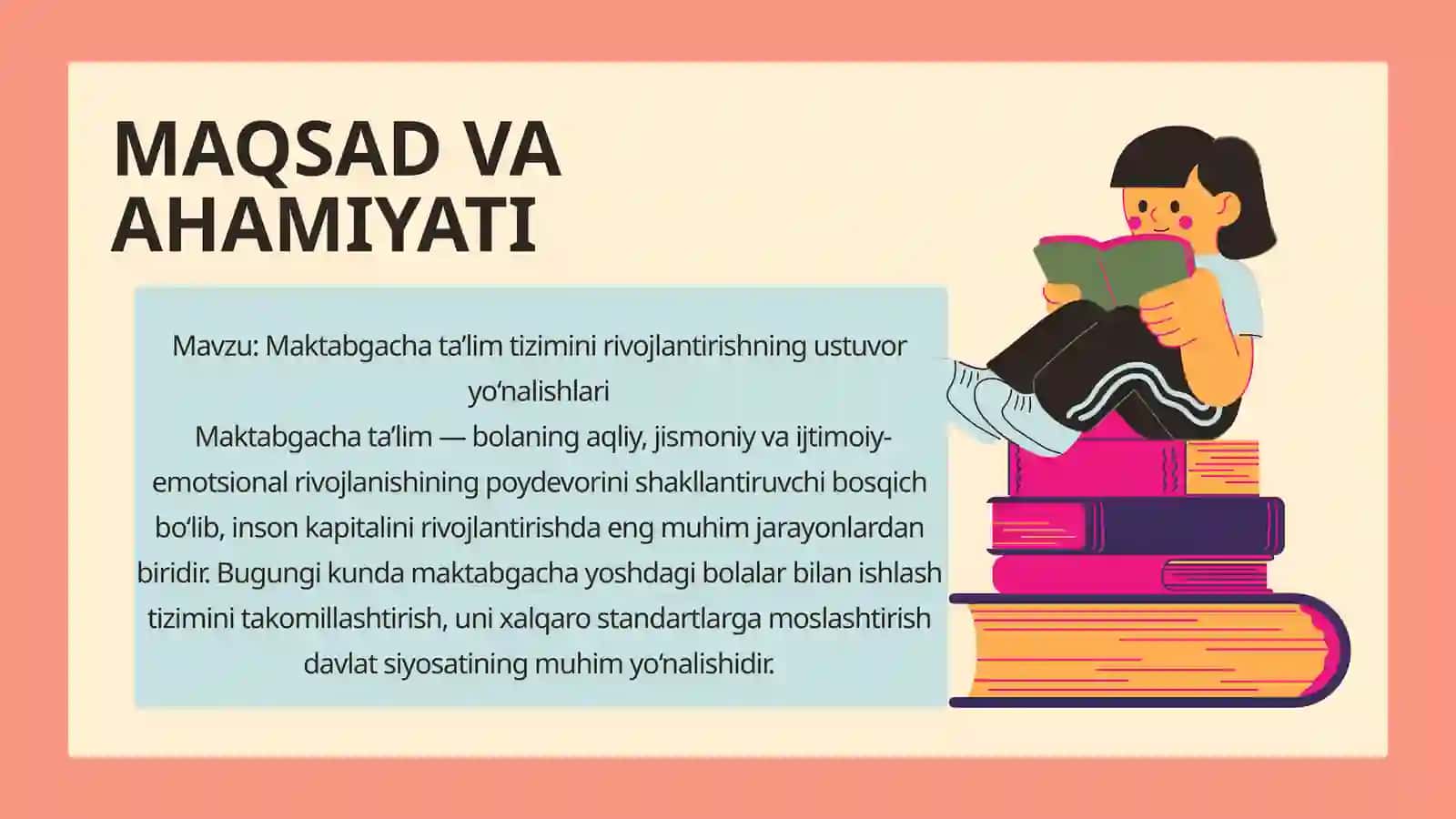 Maktabgacha ta’lim tizimini rivojlantirishning ustuvor yo‘nalishlari 2