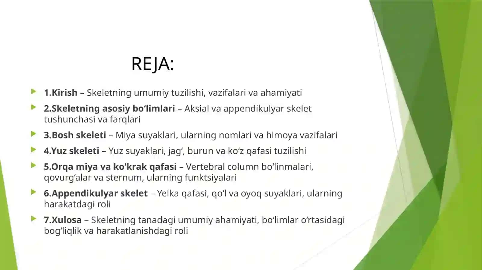 Basketbol Ta’lim Yo’nalishi 1-Kurs 1325-Guruh Talabasi Choriyeva Yodgoraning Anatomiya Fanidan Taqdimot Slaydi 2