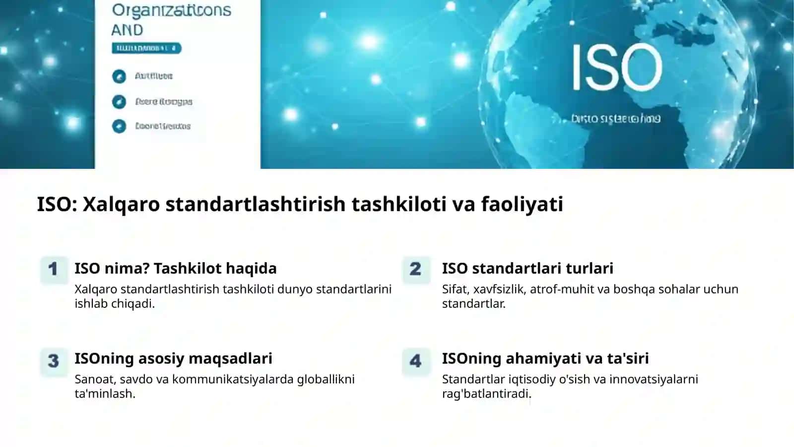 Xalqaro metrologiya va standartlashtirish tashkilotlari 2