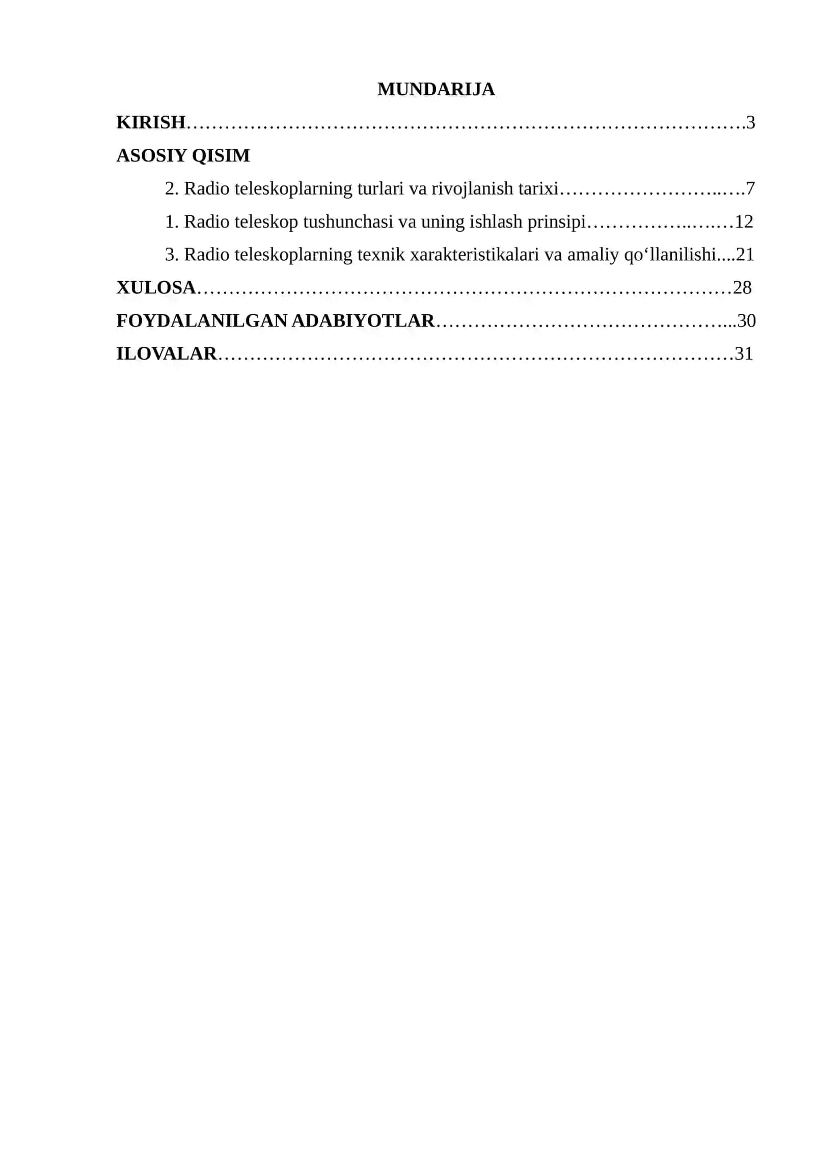 Radioteleskop va uning fizik xarakteristikasi 2