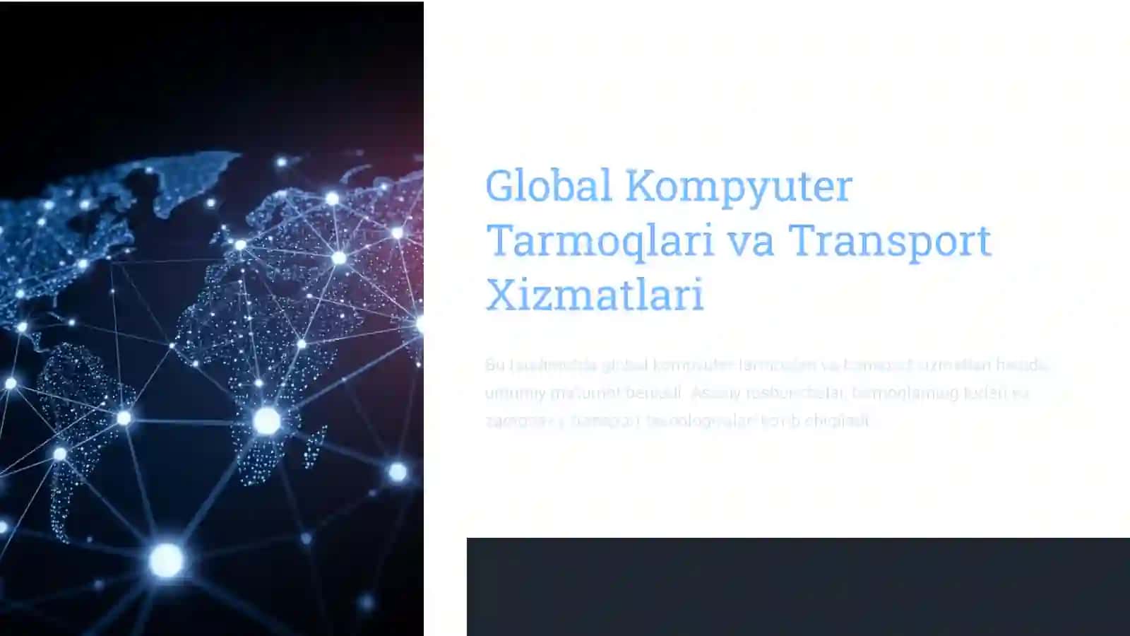 Global Kompyuter Tarmoqlari va Transport Xizmatlari 2