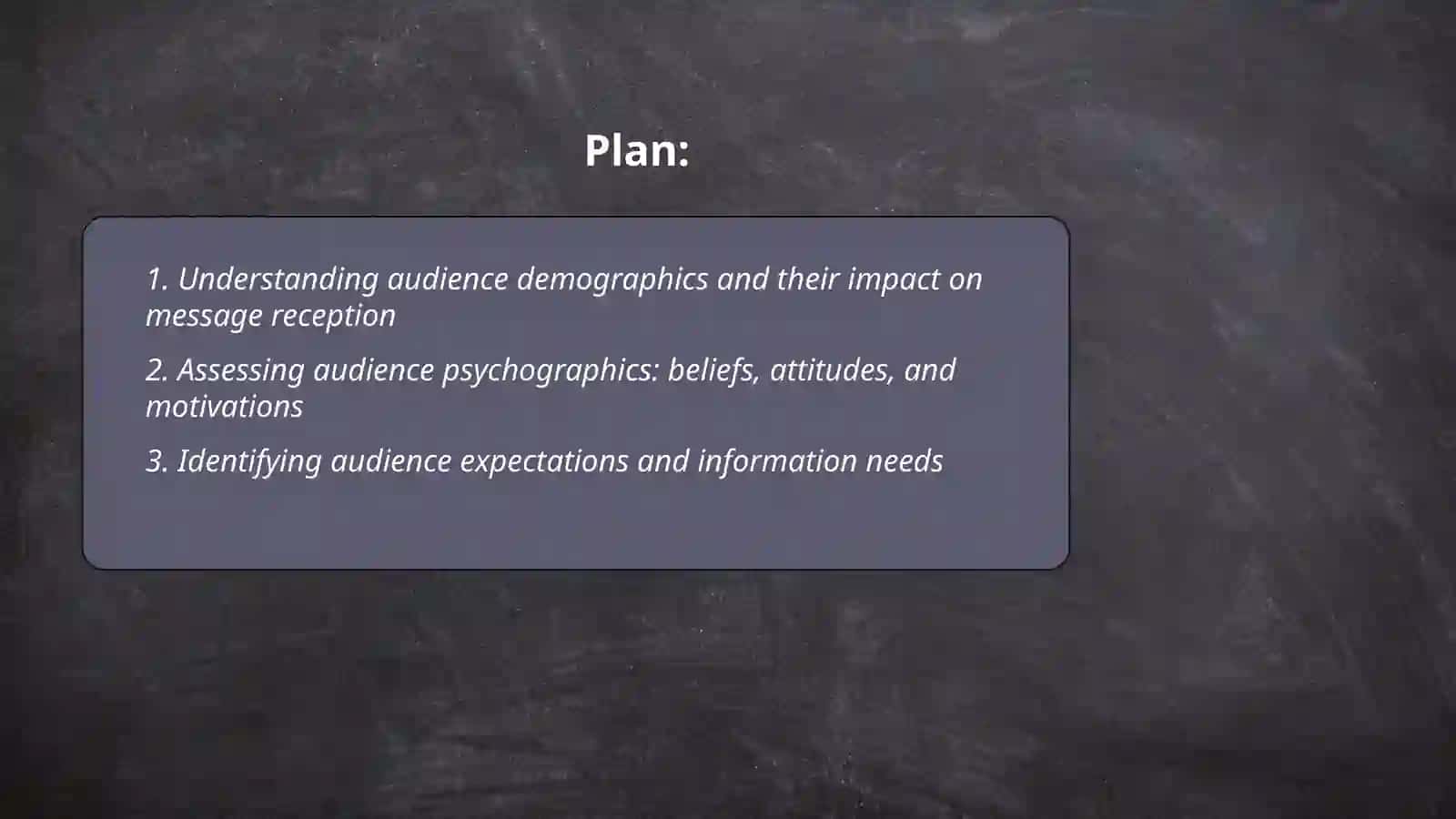 Audience Analysis. Dealing with Difficult Audience 2