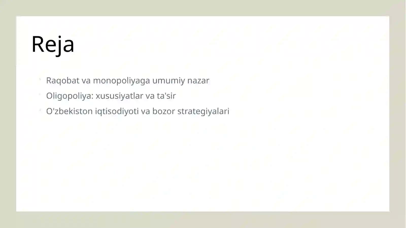 Raqobatlashkan manapol bozor uning jihatlari 2