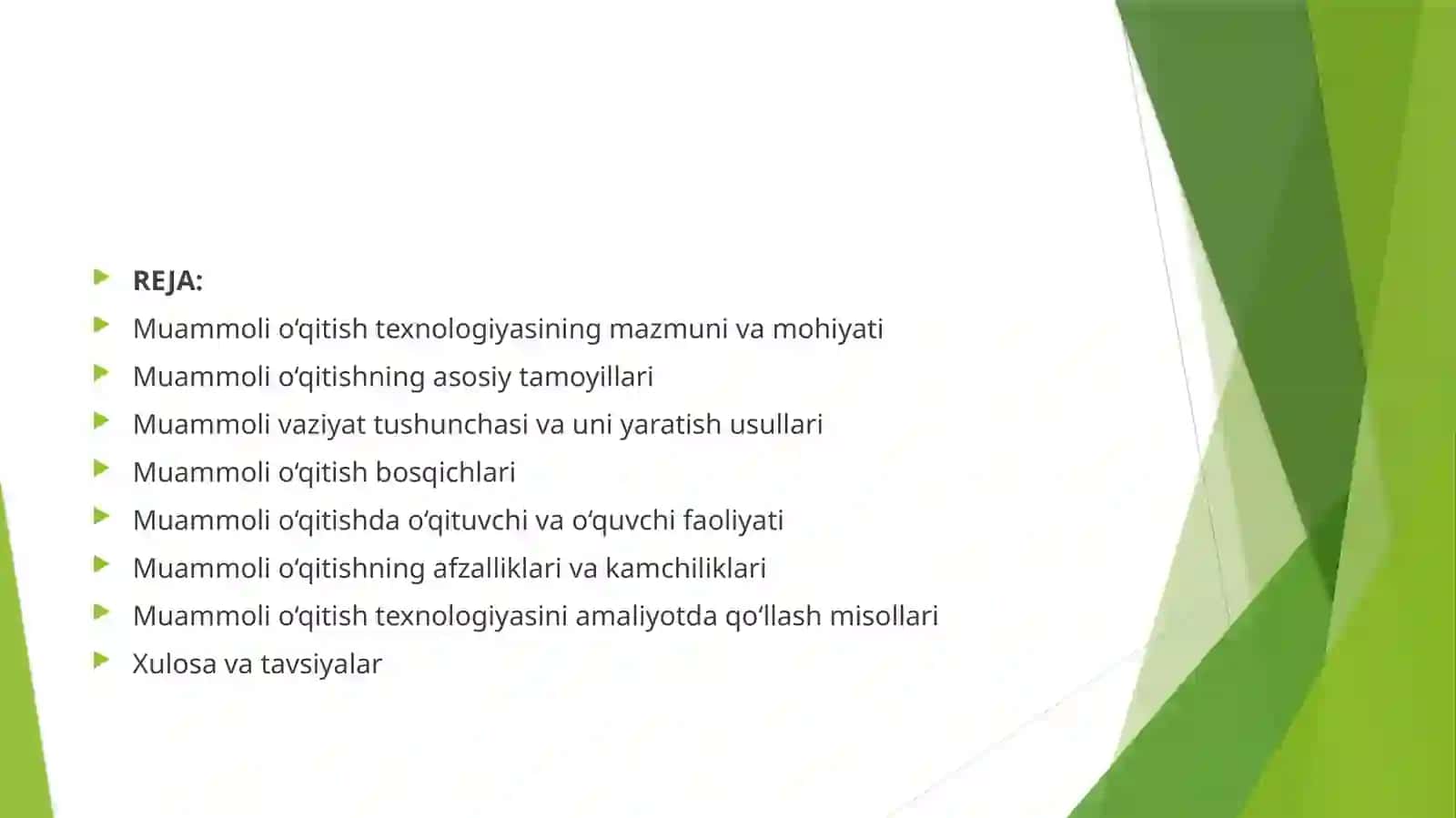 Muammolio‘qitish texnologiyasini qo’llash 2