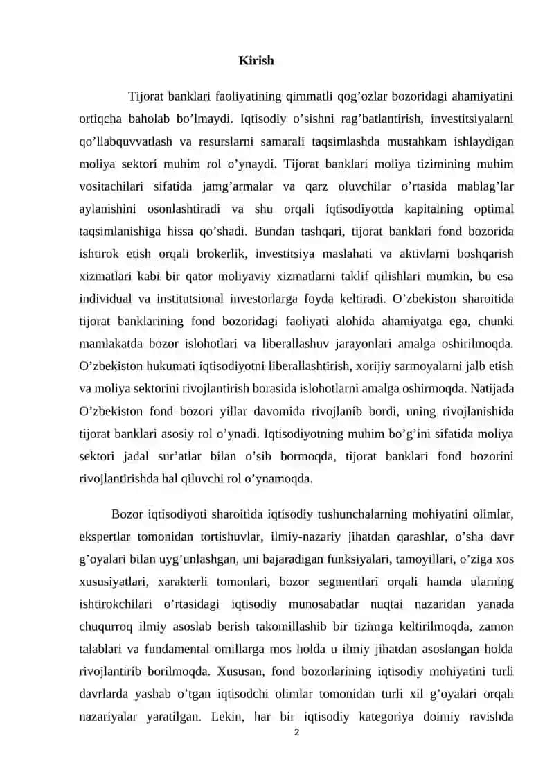 Fond bozori risklarini boshqarish 2