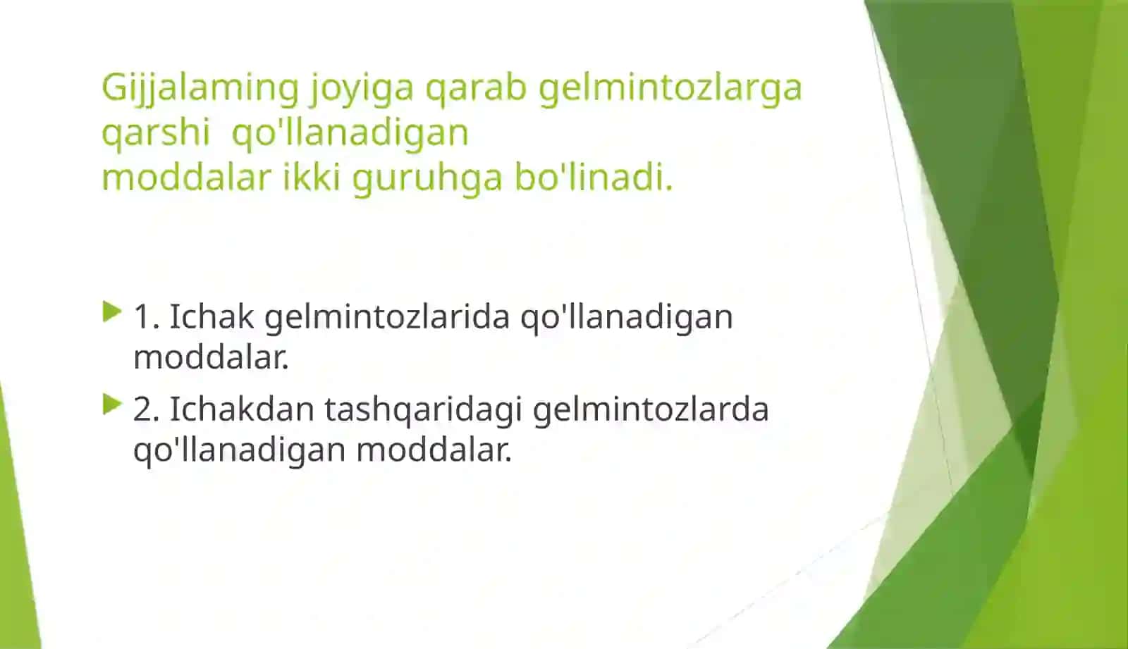 Gijjalarga qarshi qo'llanadigan moddalar 2