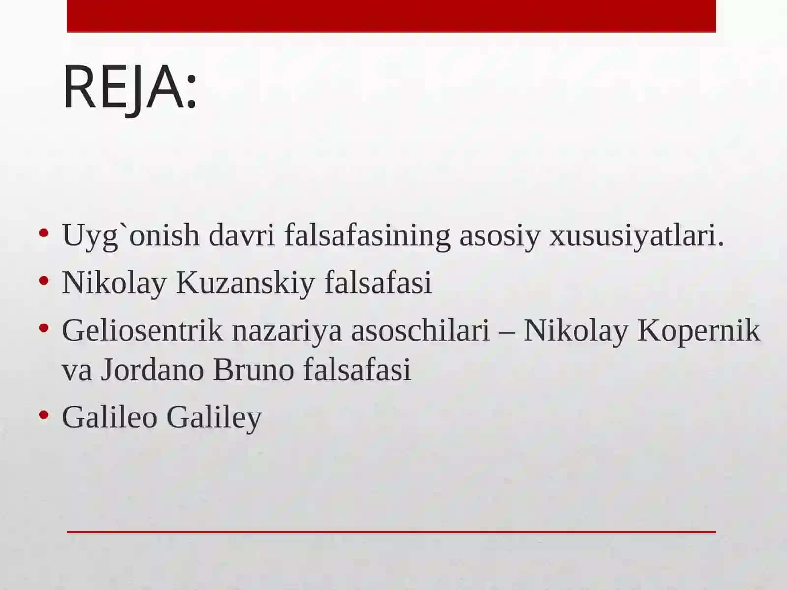 G`arbiy YevropadaUyg`onish davri falsafasi 2