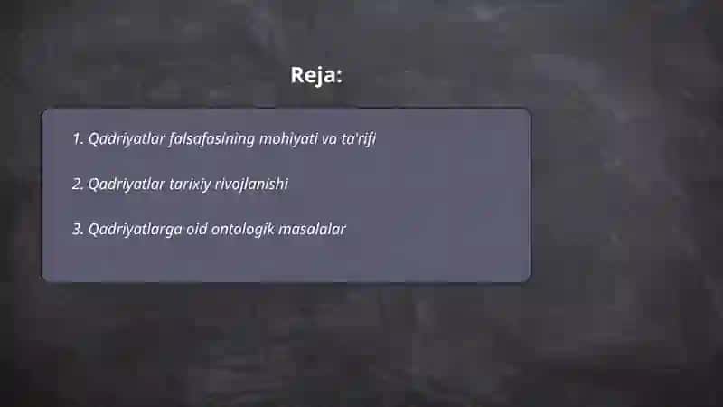 Qadriyatlar falsafasi 2