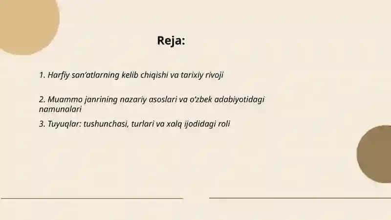 Harfiy sanʼatlar tarix 2