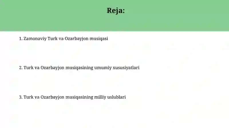 Turk va Ozarbayjon musiqasi 2