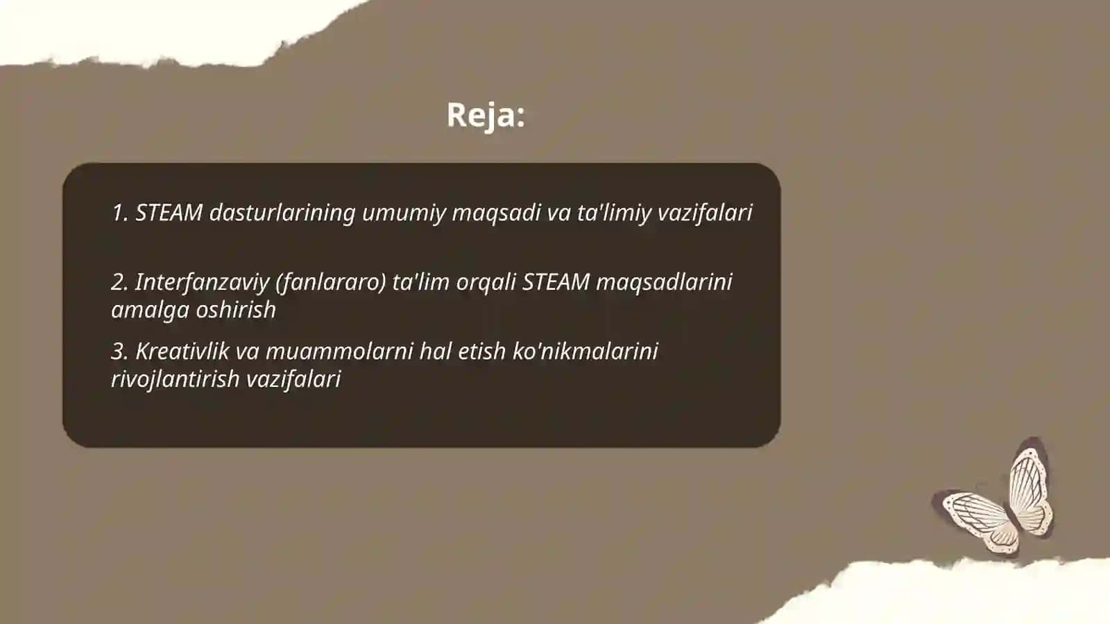 STEAM dasturlarning maqsadi va vazifalari 2
